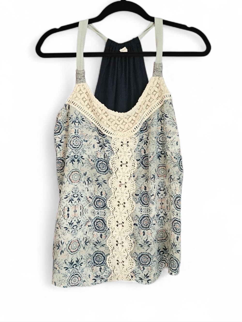 Maurices Boho Mixed Media Lace Tank Top